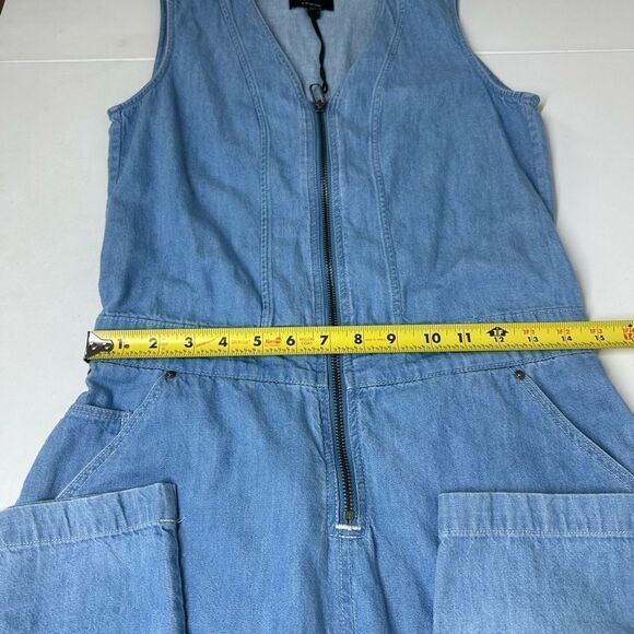 G STAR RAW Utility loose dungaree jumpsuit size M sleeveless light blue - Picture 15 of 16